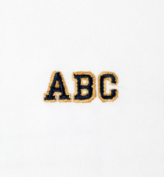 Monogram Styles - Varsity Gold Navy font