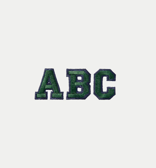 Monogram Styles - Varsity Navy Green font