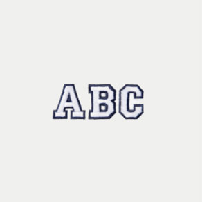 Monogram Styles - Varsity Navy White font